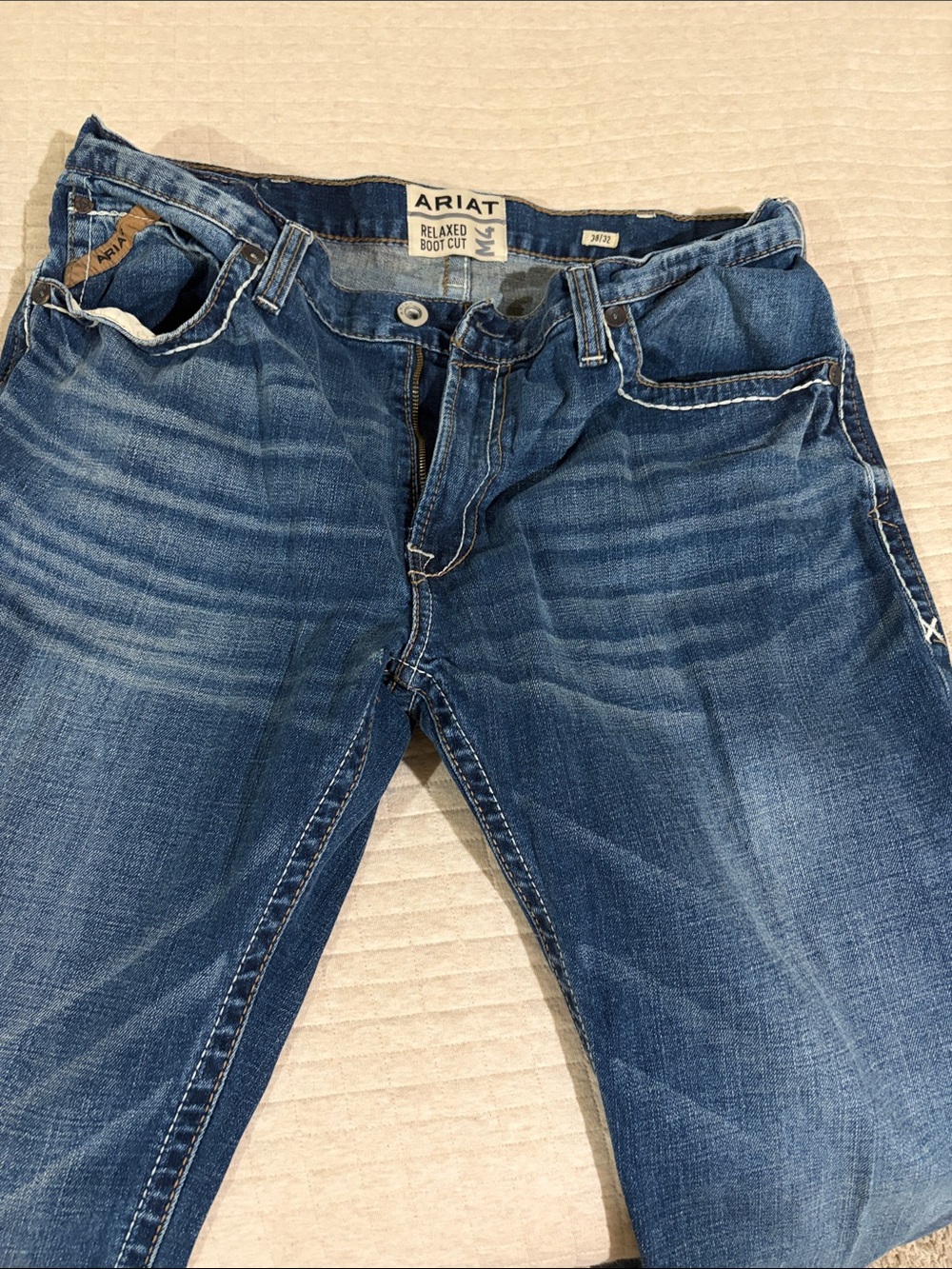 Ariat Men's Bootcut Jeans - Medium Blue Wash